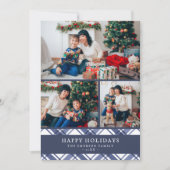 ブルーホワイトホリディフォトカード シーズンカード (正面)
