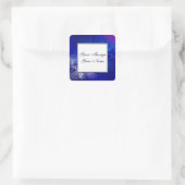 ブルーホワイトホリデイカスタムステッカー スクエアシール (バッグ)