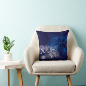 ブルーホワイトホリデーパイン装飾用クッション クッション (椅子)