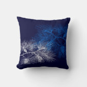 ブルーホワイトホリデーパイン装飾用クッション クッション (正面)