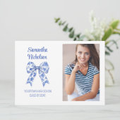 ブルーホワイトボウ卒業パーティーの写真 招待状 (スタンド正面)