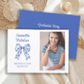 ブルーホワイトボウ卒業パーティーの写真 招待状
