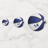 ブルーホワイトボーイズ女子バスケットボール誕生日パーティー コンフェッティ (裏面)