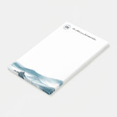 ブルーホワイトマウンテンビューモノグラム前向き引用文 ポストイット (アングル)