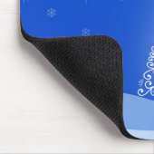 ブルーホワイトメリークリスマスツリースターナイトライト マウスパッド (コーナー)