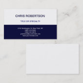 ブルーホワイトモダンシンプルビジネスカード 名刺 (正面/裏面)