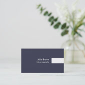 ブルーホワイトモダンラユニークイントレンディープロフェッショナル 名刺 (スタンド正面)