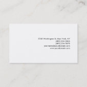 ブルーホワイトモノグラムスクリプトコンサルタントビジネス 名刺 (裏面)