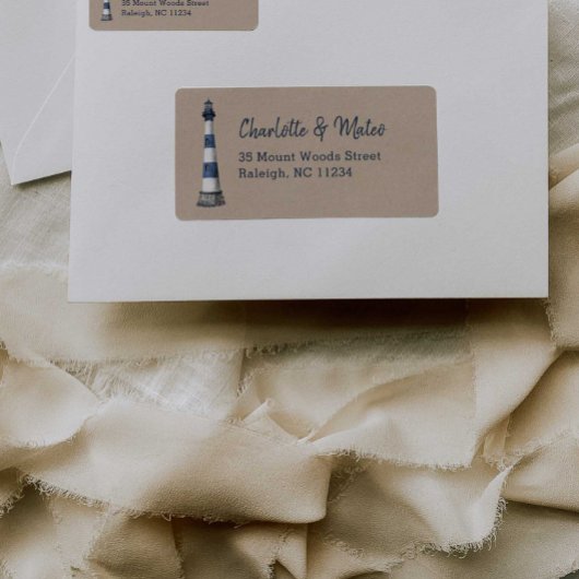 ブルーホワイトライトハウスクラフトラベル ラベル