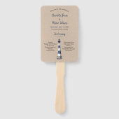 ブルーホワイトライトハウスクラフト結婚式 プログラムハンドF ハンドファン (正面)