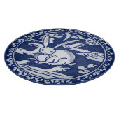 ブルーホワイトラビットクラウドムーンアンティークチノワセリー カッティングボード (角)