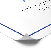 ブルーホワイトラブバード中国フローラウェルカム結婚ズ ポスター (角)