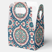 ブルーホワイトレッドティール（緑がかった色）オリエンタルアズレジョ フェイバーボックス (オープン)