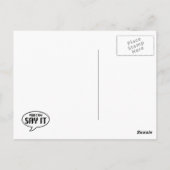 ブルーホワイトレトロガ食べールズアイスクリームおもしろいカード ポストカード (裏面)