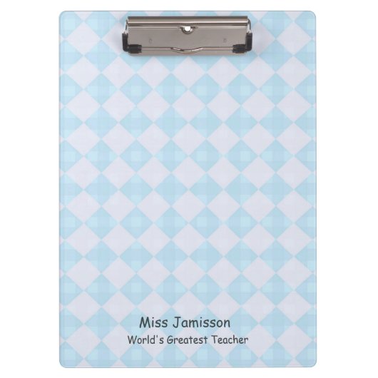 ブルーホワイトレトロ、世界最大の先生、名前、 クリップボード (正面)