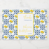 ブルーホワイトレモンタ地中海のイルブライダルシャワー リキュールボトルラベル (シングルラベル)