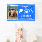 ブルーホワイトワンフォトクラス2024年卒業 横断幕 (インサイチュ)