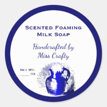 ブルーホワイトヴィンテージジューグカスタムソープステッカー