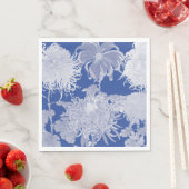 ブルーホワイトヴィンテージチノワジェリー花柄 スタンダードランチョンナプキン (インサイチュ)