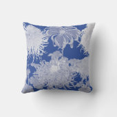 ブルーホワイトヴィンテージチノワセリーフローラ クッション (裏面)