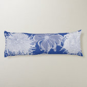 ブルーホワイトヴィンテージチノワセリーフローラ ボディピロー (裏面)