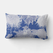 ブルーホワイトヴィンテージチノワセリーフローラ ランバークッション (裏面)