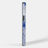 ブルーホワイトヴィンテージチノワセリーフローラ Case-Mate iPhoneケース (裏面 / 右)