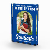 ブルーホワイト卒業アーチモダン卒業 フォトブロック (右)