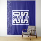 ブルーホワイト卒業スポーツクラスタイポグラフィ タペストリー (インサイチュ)