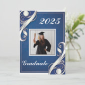 ブルーホワイト卒業2025 招待状 (スタンド正面)