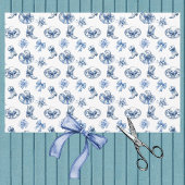 ブルーホワイト女性のカーボーイトイレチノワセリーファームハウス ラッピングペーパーシート