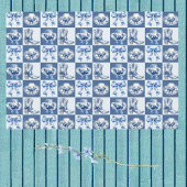 ブルーホワイト女性のカーボーイトイレチノワセリーファームハウス ラッピングペーパーシート