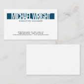 ブルーホワイト平モダン野シンプルミニマルはっきりしたリスト 名刺 (正面/裏面)