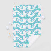 ブルーホワイト抽象芸術アート ゴルフタオル (インサイチュ)