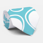 ブルーホワイト抽象芸術カーブデコアート ネクタイ (ロール)