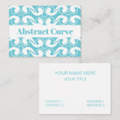ブルーホワイト抽象芸術カーブデコアート 名刺 (正面/裏面)