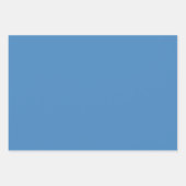 ブルーホワイト水玉模様ストライプ ラッピングペーパーシート (正面3)