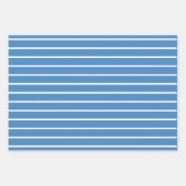 ブルーホワイト水玉模様ストライプ ラッピングペーパーシート (正面2)