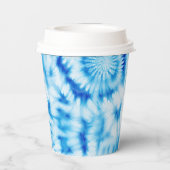 ブルーホワイト絞り染め 紙コップ (裏面)