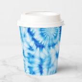ブルーホワイト絞り染め 紙コップ (正面)