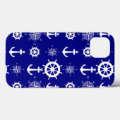ブルーホワイト航海のコースタルボート Case-Mate iPhoneケース (裏面 (横))