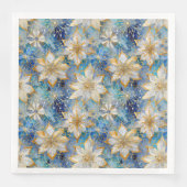 ブルーホワイト金ゴールドクリスマスポインセティアス (正面)