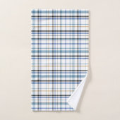 ブルーホワイト金ゴールドビーチ浴室沿岸 バスタオルセット (ハンドタオル)