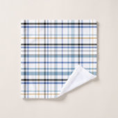 ブルーホワイト金ゴールドビーチ浴室沿岸 バスタオルセット (ウォッシュタオル)