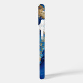 ブルーホワイト金ゴールド大理石 Case-Mate iPhoneケース (裏面 / 左)