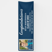 ブルーホワイト高等学校卒業写真 横断幕 (縦)