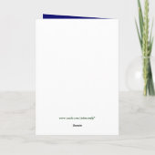 ブルーホワイト鳩、平和のクリスマス シーズンカード (裏面)