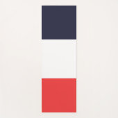 ブルーホワイト&レッドストライプデザイン ヨガマット (正面)