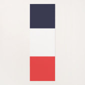 ブルーホワイト&レッドストライプデザイン ヨガマット (裏面)