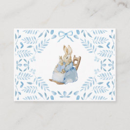 ブルーホワイトPeter the Rabbit Beatrix Baby Shower エンクロージャーカード